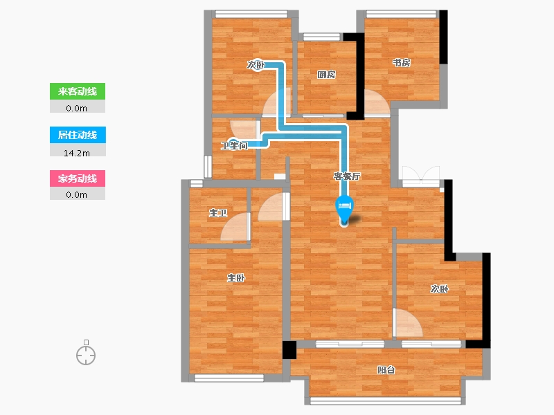 福建省-福州市-榕发麓里-83.90-户型库-动静线