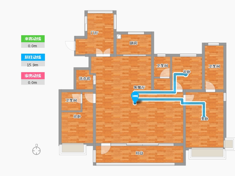 河北省-保定市-深圳园·和光书苑-147.53-户型库-动静线