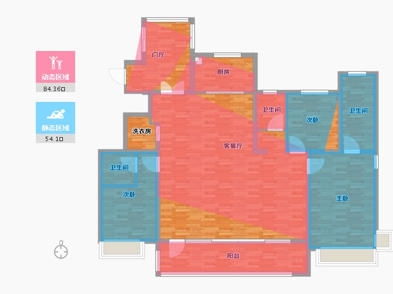 河北省-保定市-深圳园·和光书苑-147.53-户型库-动静分区