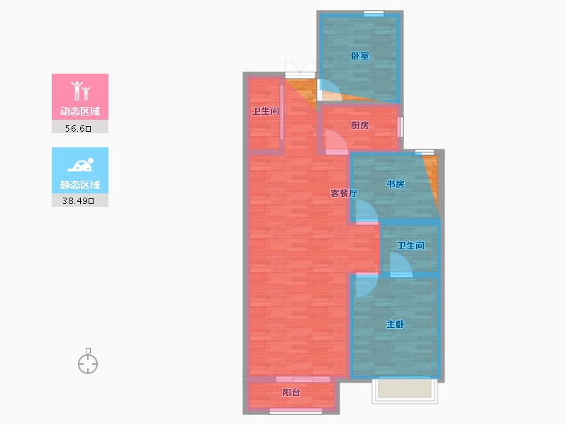 河北省-保定市-和美鑫苑二区-87.80-户型库-动静分区