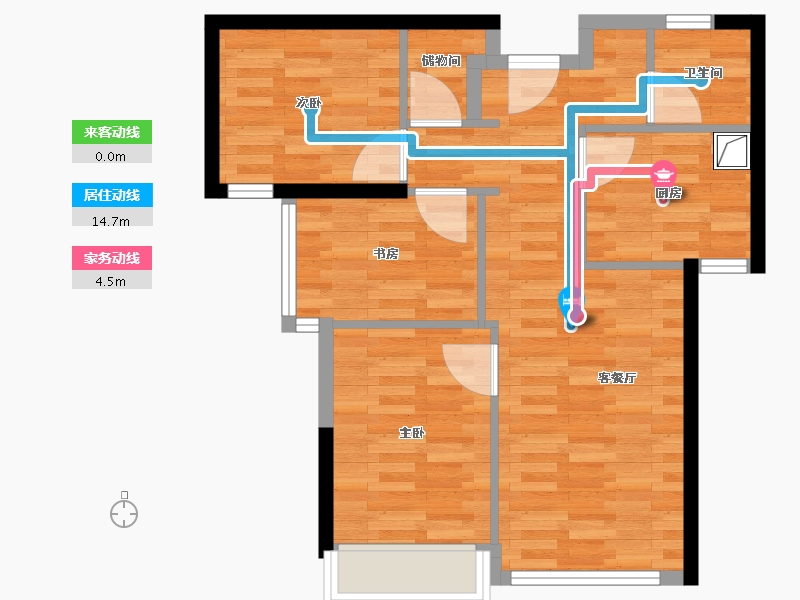 福建省-厦门市-海沧中心TOD璞瑞璞盛-62.40-户型库-动静线