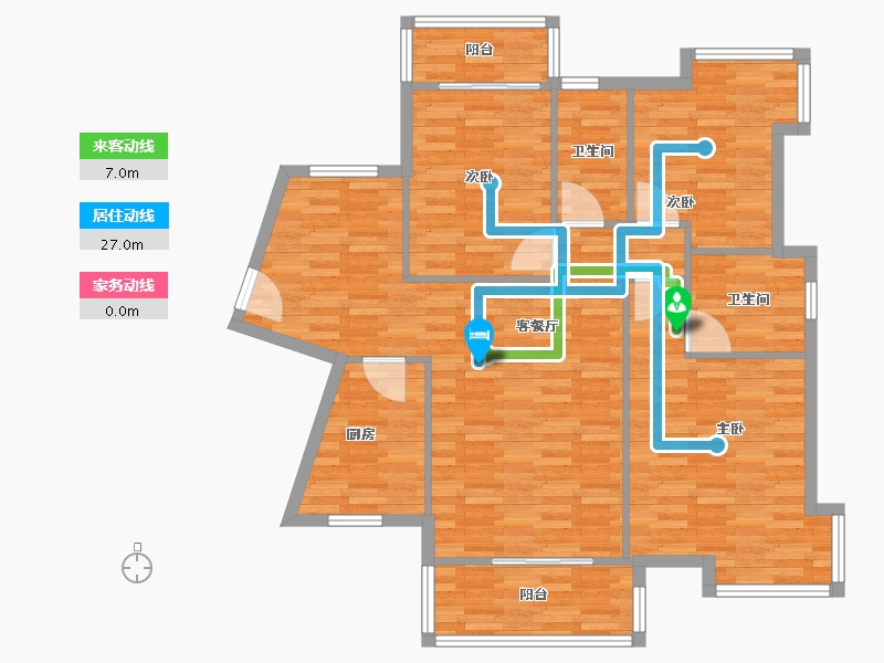 福建省-厦门市-天御花园-104.95-户型库-动静线