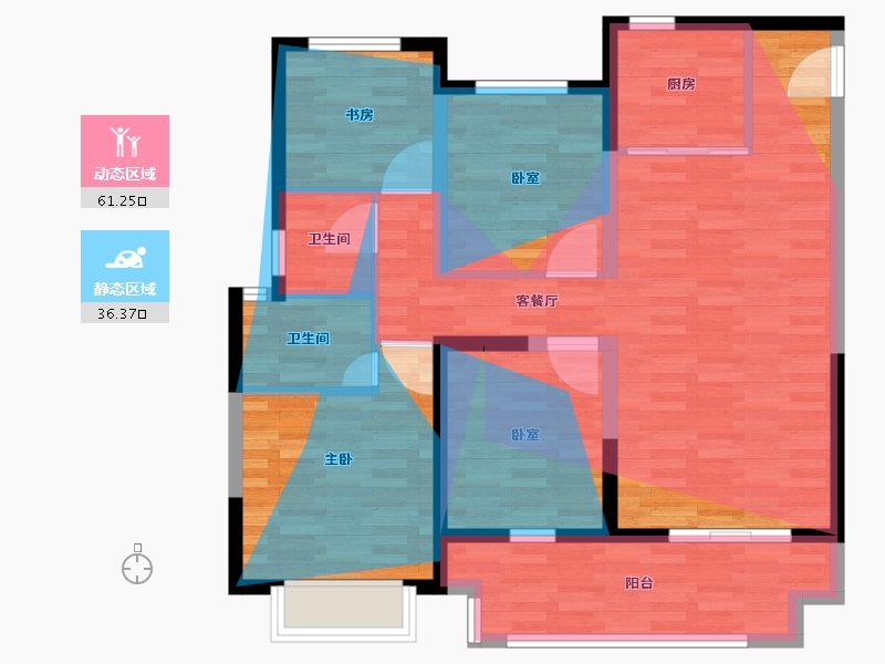 河南省-洛阳市-中梁壹号院-102.37-户型库-动静分区