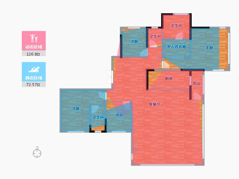 四川省-成都市-香投大悦城公园里-196.11-户型库-动静分区