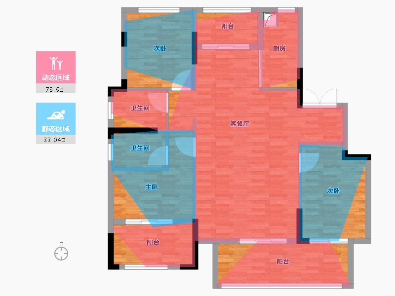 湖北省-荆门市-创鸿·书山美院（北区）-109.36-户型库-动静分区