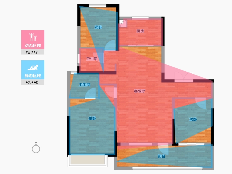 河北省-保定市-深圳园·和光书苑-109.04-户型库-动静分区