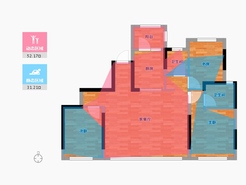 四川省-成都市-中国铁建光华樾府-85.01-户型库-动静分区