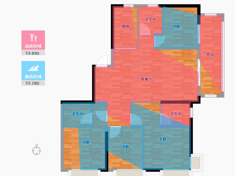 广东省-梅州市-中骏天盈-115.20-户型库-动静分区