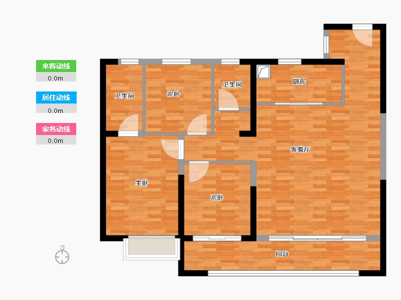 陕西省-西安市-中建璟瑞-104.00-户型库-动静线