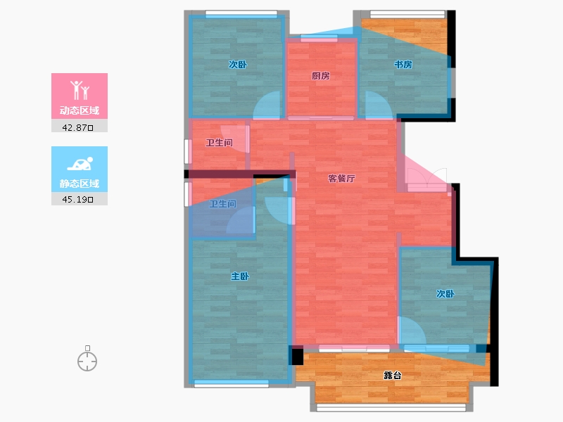 福建省-福州市-榕发麓里-78.42-户型库-动静分区