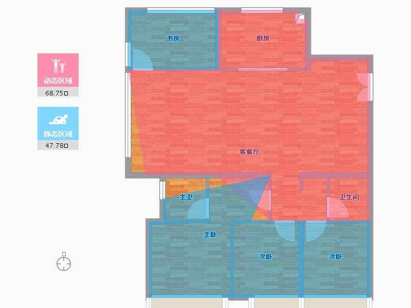 陕西省-安康市-博元城丨福园-108.41-户型库-动静分区