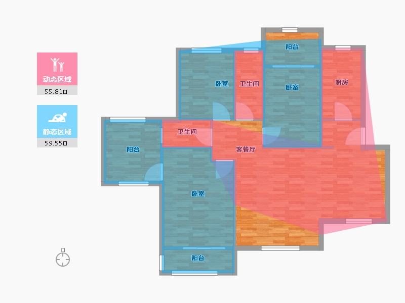 四川省-成都市-万科·双水岸-109.00-户型库-动静分区