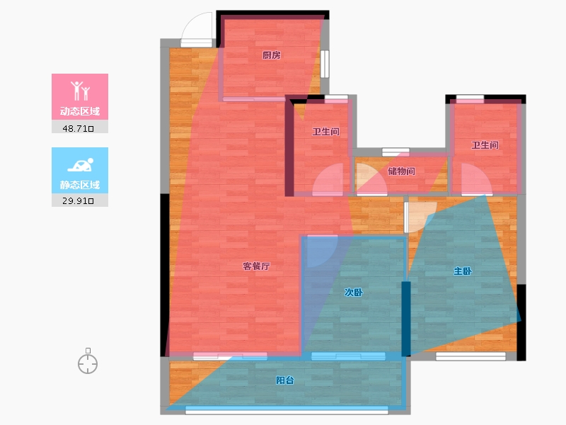 甘肃省-天水市-明昊锦苑-82.97-户型库-动静分区