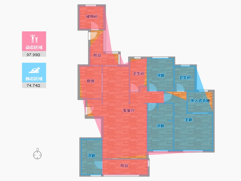 湖北省-武汉市-泛海国际居住区樱海园-164.00-户型库-动静分区