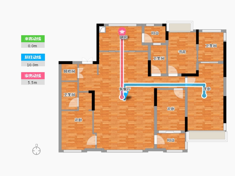 江苏省-苏州市-紫金·翡丽甲第-152.00-户型库-动静线