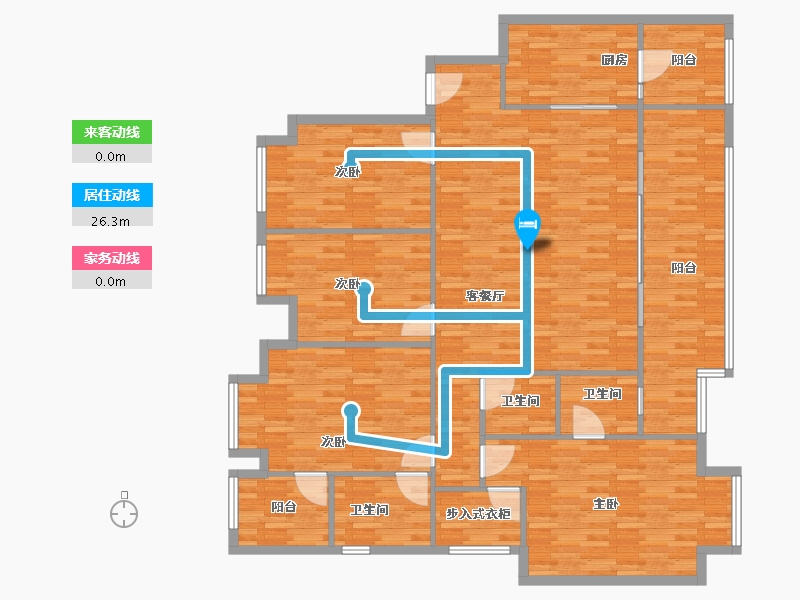 重庆-重庆市-龙湖紫云台-149.69-户型库-动静线