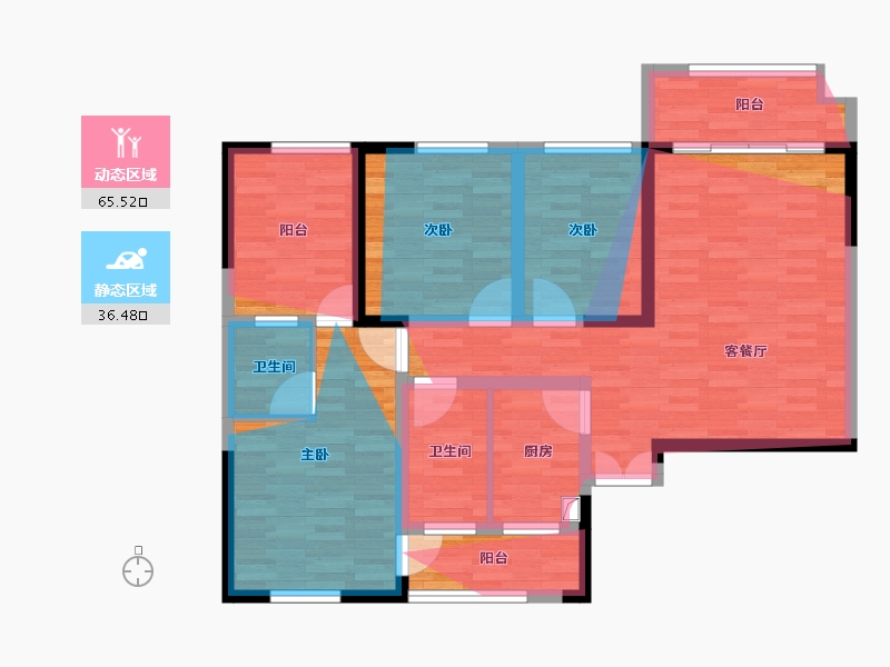 湖南省-郴州市-智通江天小区-98.21-户型库-动静分区