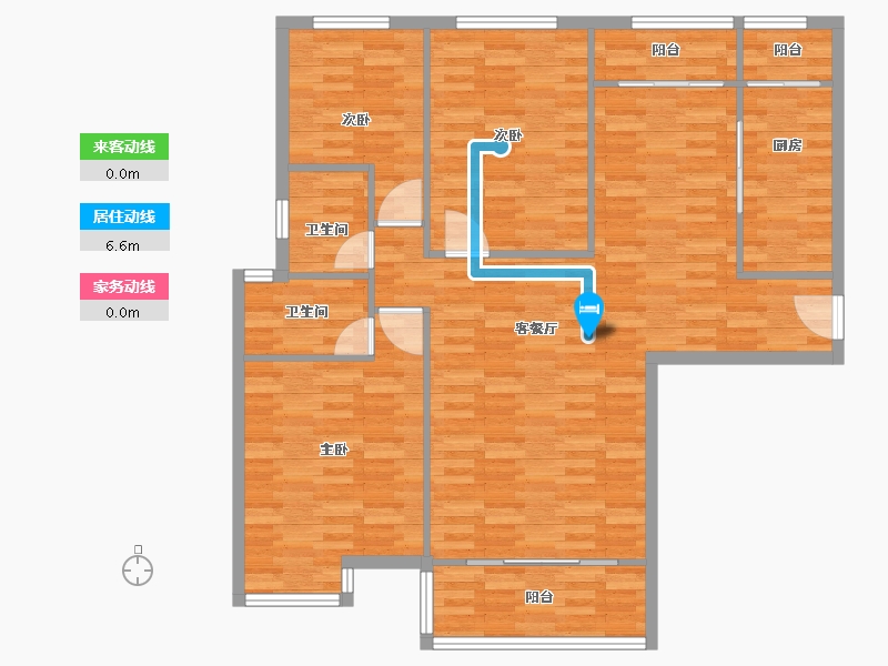 河南省-洛阳市-大曌国际广场-1期-114.82-户型库-动静线