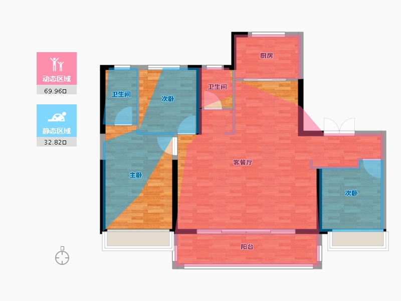 陕西省-榆林市-九建大锦·明珠城-107.90-户型库-动静分区