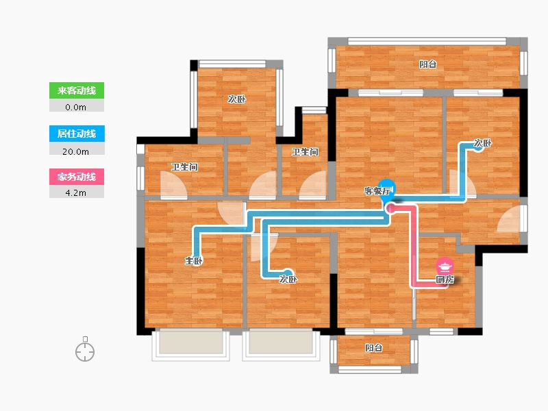 广西壮族自治区-南宁市-江南中心润泽园-89.89-户型库-动静线