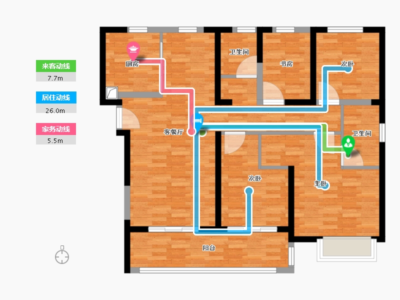 河南省-郑州市-郑轨·经纬归臻-98.88-户型库-动静线