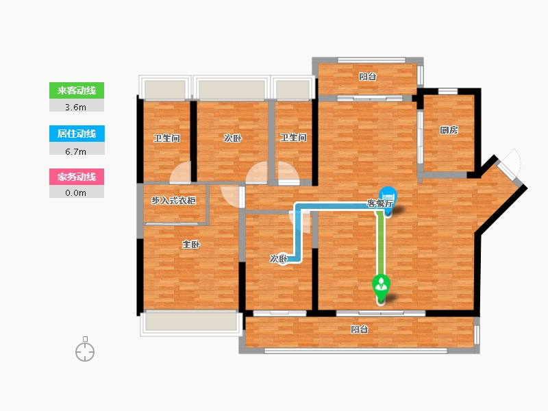 海南省-海口市-豪庭铭苑-133.38-户型库-动静线