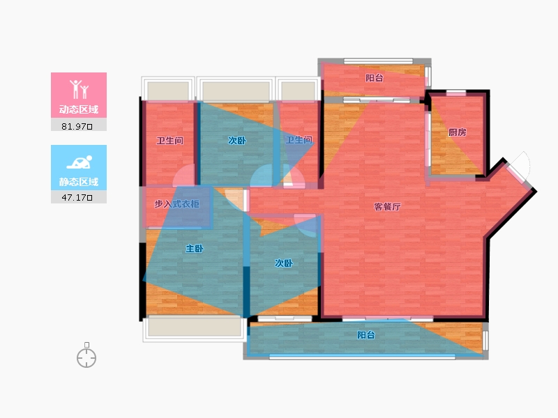 海南省-海口市-豪庭铭苑-133.38-户型库-动静分区