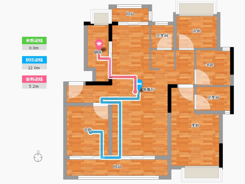 江西省-宜春市-东方郡望府-98.98-户型库-动静线