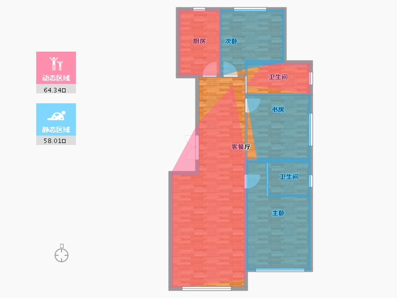 黑龙江省-哈尔滨市-金昌首府一期-119.98-户型库-动静分区