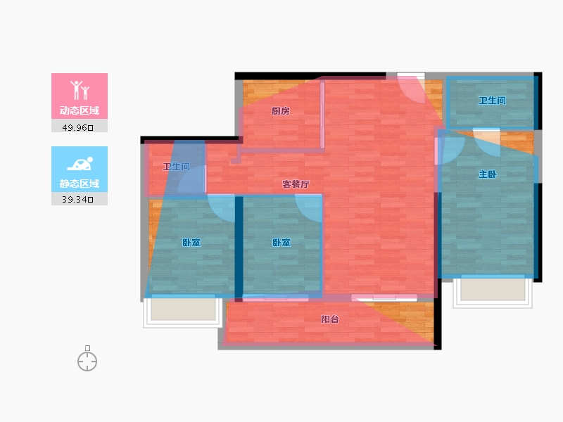 福建省-漳州市-建发西湖望月-84.00-户型库-动静分区