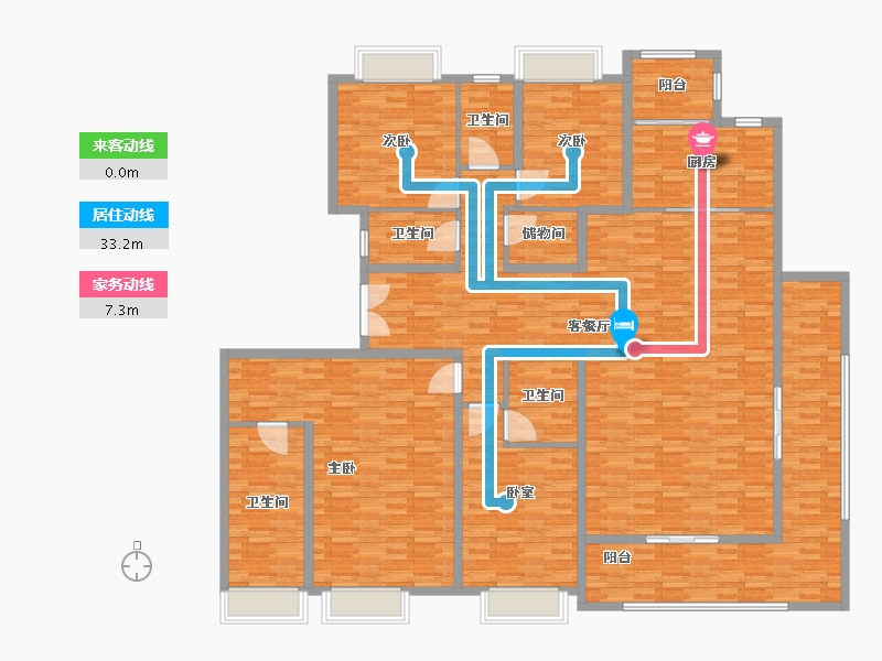 湖南省-长沙市-旭辉铂悦湘江-260.00-户型库-动静线