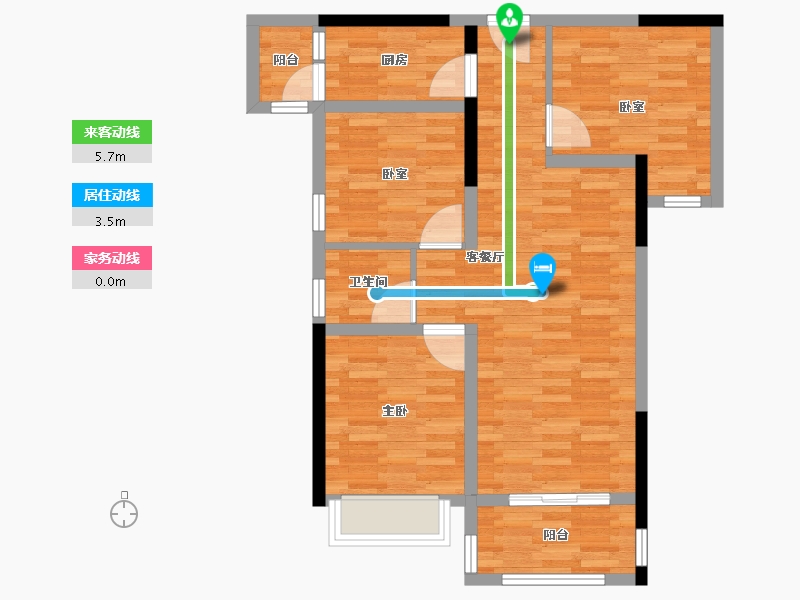 湖北省-十堰市-德正大厦-81.29-户型库-动静线