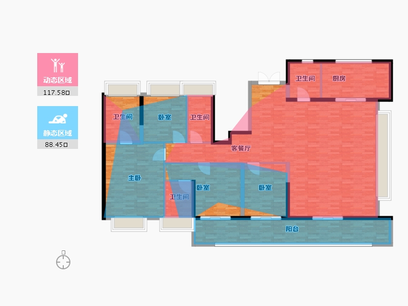 江苏省-常州市-华盛珑悦云玺-192.18-户型库-动静分区