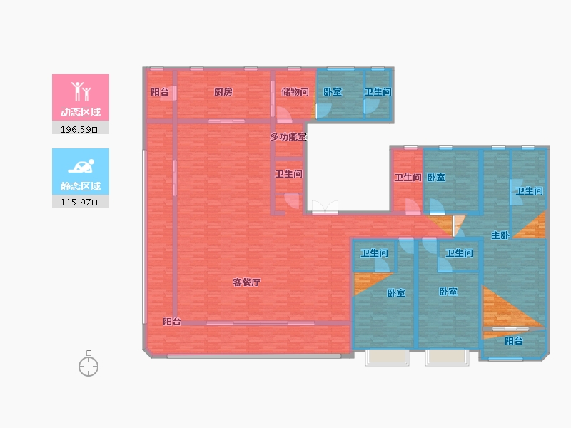 陕西省-榆林市-万城汇-297.19-户型库-动静分区