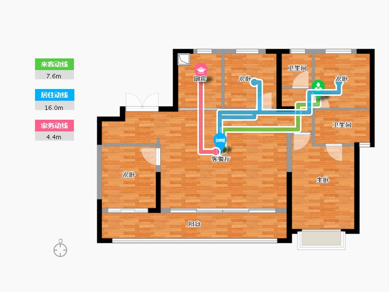 陕西省-西安市-中建璟瑞-114.40-户型库-动静线