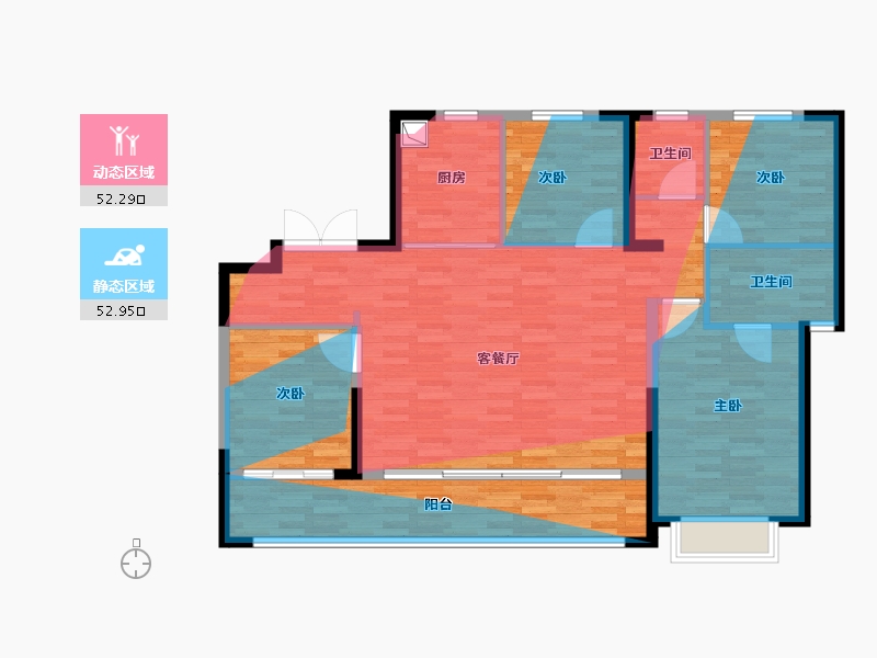 陕西省-西安市-中建璟瑞-114.40-户型库-动静分区