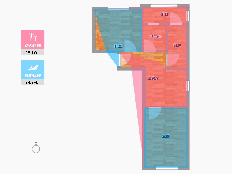 天津-天津市-和睦北里-47.20-户型库-动静分区