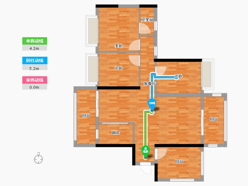 广东省-汕头市-锦湖嘉园-109.00-户型库-动静线