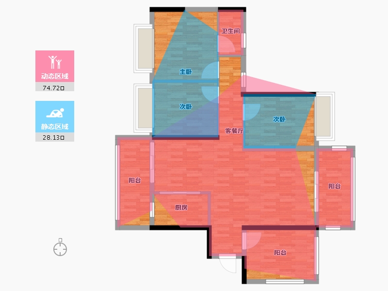 广东省-汕头市-锦湖嘉园-109.00-户型库-动静分区