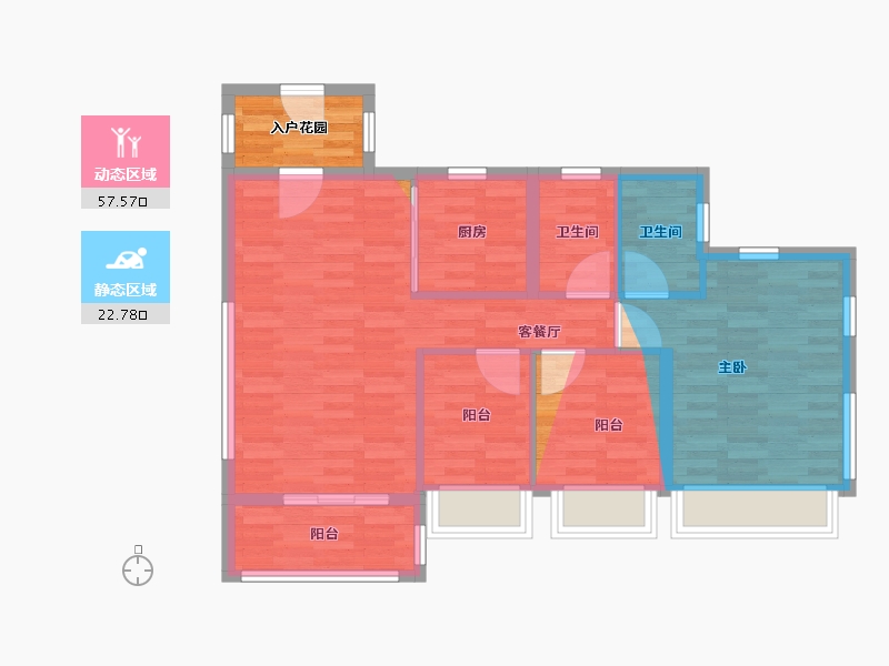 广东省-广州市-保利云境-94.22-户型库-动静分区