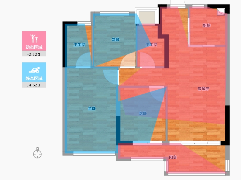 福建省-厦门市-建发鲤悦-76.94-户型库-动静分区