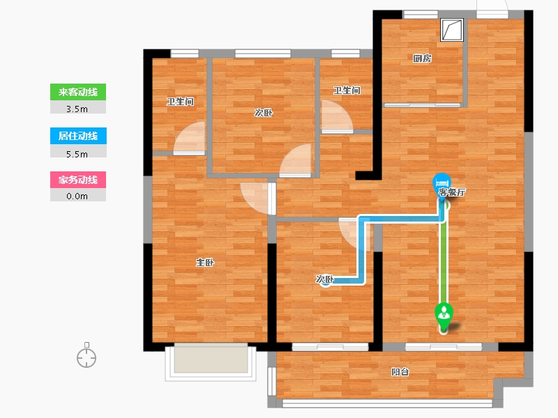 陕西省-榆林市-九建大锦·明珠城-93.56-户型库-动静线