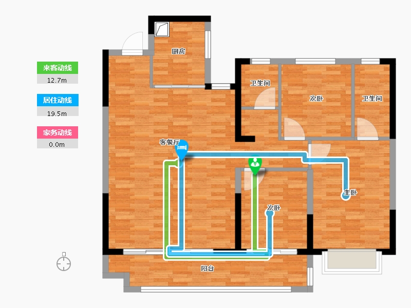 陕西省-榆林市-九建大锦·明珠城-105.50-户型库-动静线