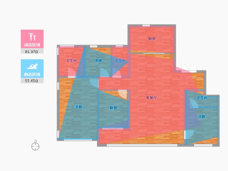 浙江省-宁波市-绿城·馥香园-137.40-户型库-动静分区