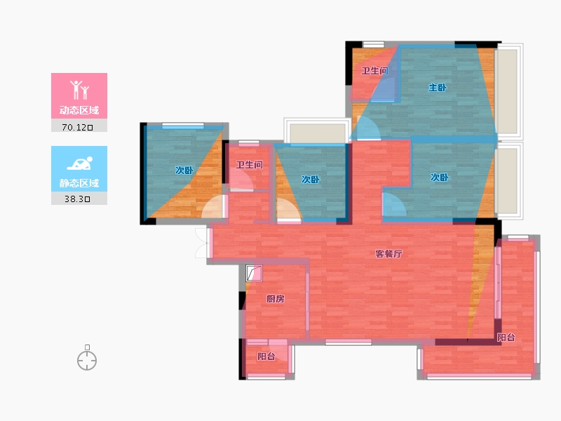 四川省-成都市-金领江语城-106.84-户型库-动静分区