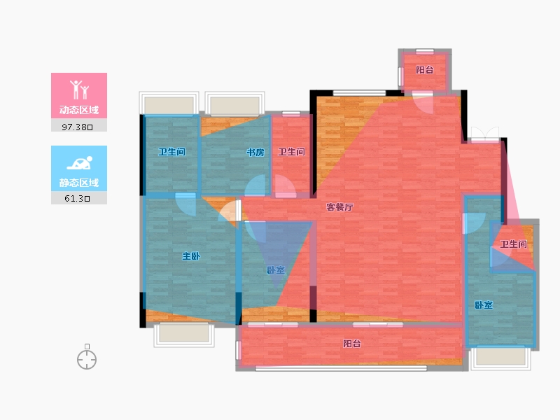 江苏省-苏州市-中国铁建花语天著-156.74-户型库-动静分区