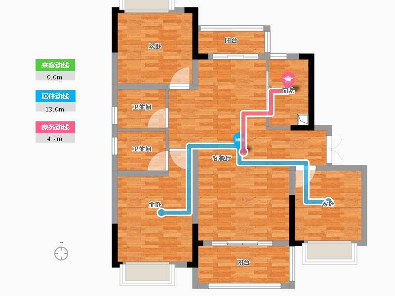 江西省-吉安市-融汇花园-96.50-户型库-动静线