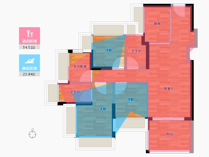 广东省-深圳市-溪山禾玺首府-71.55-户型库-动静分区