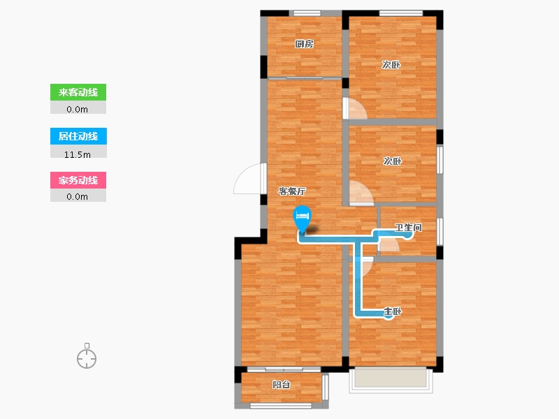 河北省-保定市-金西苑-102.78-户型库-动静线