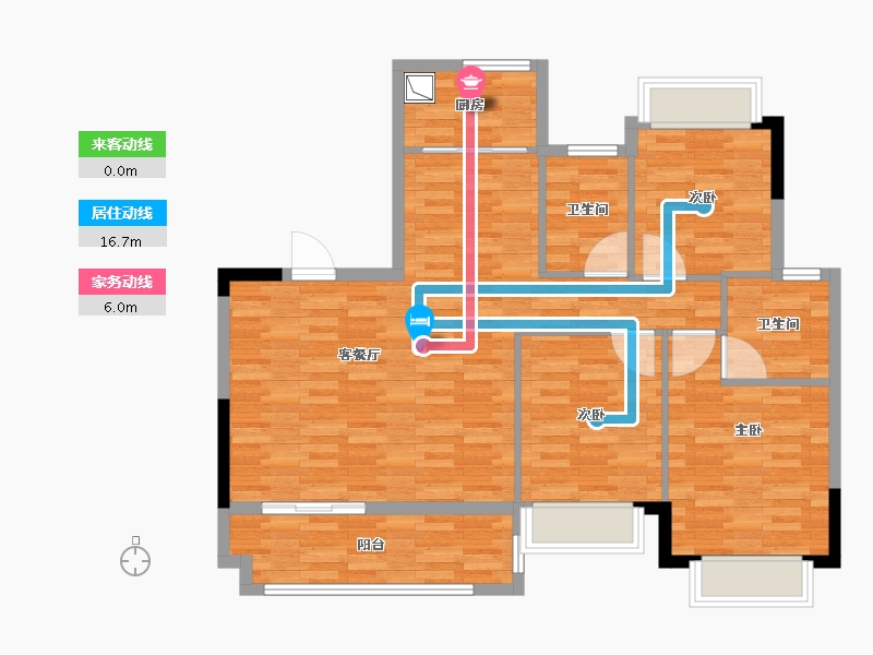 福建省-三明市-天福状元壹号-96.44-户型库-动静线